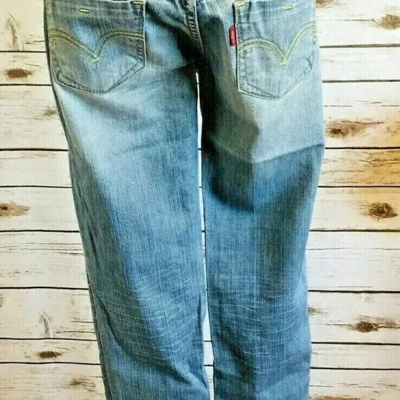 LEVI Women Marissa Boot Light Wash Cotton Denim Jeans Pants Size 30W X 28L - Picture 3 of 12